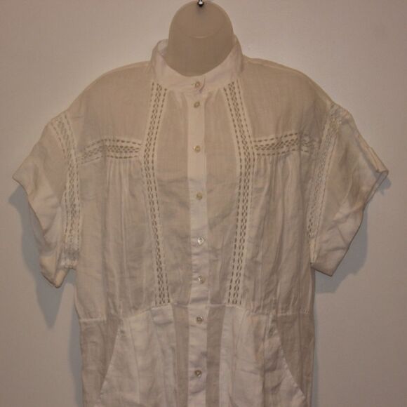 Frame White Twisted Pleat Mini DressWomen Size Medium - Picture 6 of 15